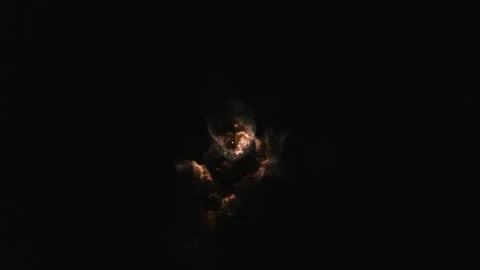 SpaceX Falcon 9 rocket carrying Crew Dragon Spacecraft launching at night Stock Footage 266894074