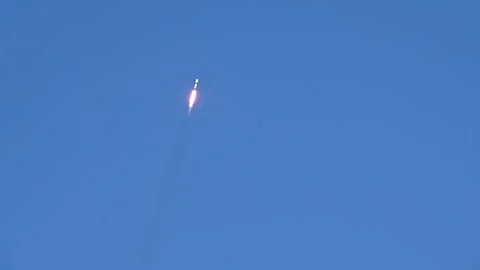 SpaceX Falcon 9 rocket launches the classified USSF-124 mission Stock Footage 264814769