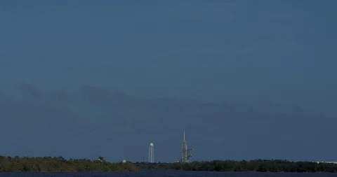 SpaceX launch of the Falcon Heavy Demo flight. Stock Footage 85598730