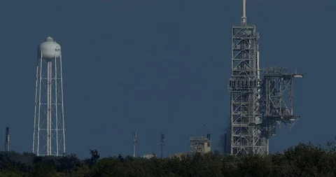 SpaceX launch of the Falcon Heavy Demo flight. Stock Footage 85599736