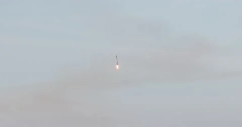SpaceX Sentinel-6 Michael Freilich Booster Landing Video stock 143676161