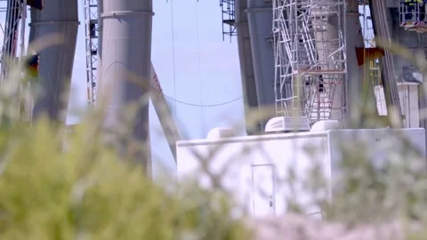 SpaceX Starship Launch Tower Pan Stock Footage 163561957
