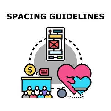Spacing guidelines optimizing user interface design and business Stockillustratie