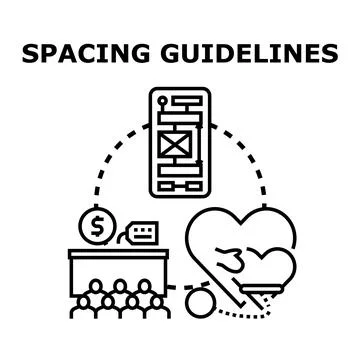 Spacing guidelines optimizing user interface design and business Stockillustratie