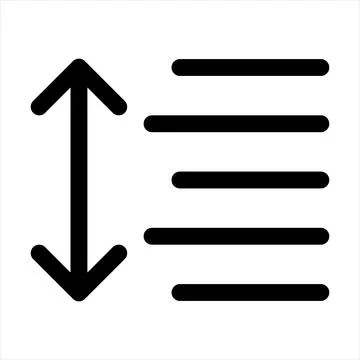 Spacing line icon vector illustration isolated on white background Stock Illustration