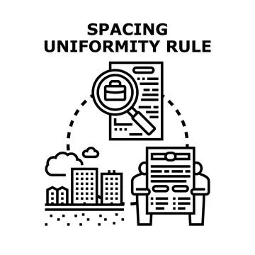 Spacing uniformity rule concept vector illustration Stock Illustration