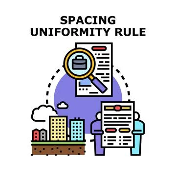 Spacing uniformity rule concept vector illustration Stock Illustration