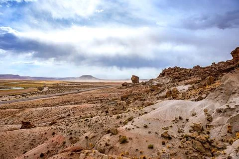 Spacious Bolivian landscape Stock Photos