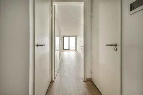 Spacious hall in modern apartment Stock Photos