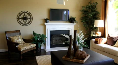 Spacious Living Room Stock Footage