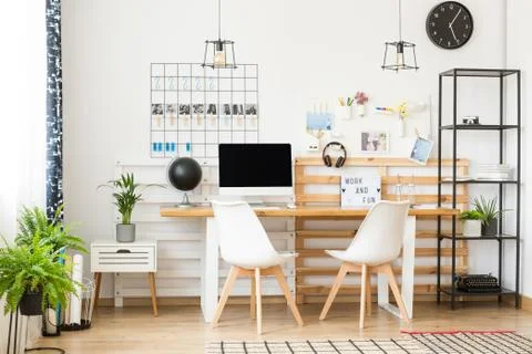 Spacious office for writer Stock Photos