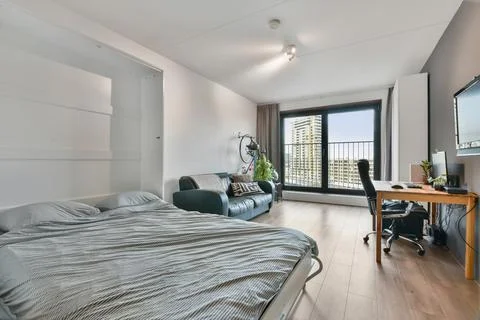 Spacious room design Stock Photos