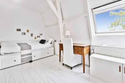 Spacious room design Stock Photos