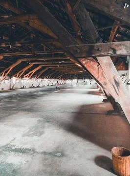 The spacious upper part of the room Stock Photos