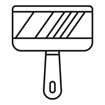 Spackling putty knife tool for wall repair Stock Illustration