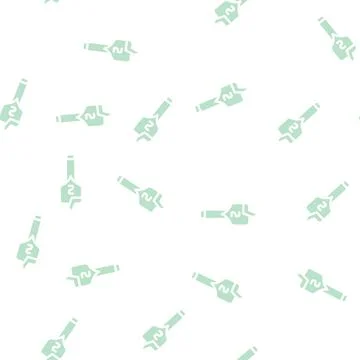 Spade drill bit glyph vector seamless pattern Stock Illustration
