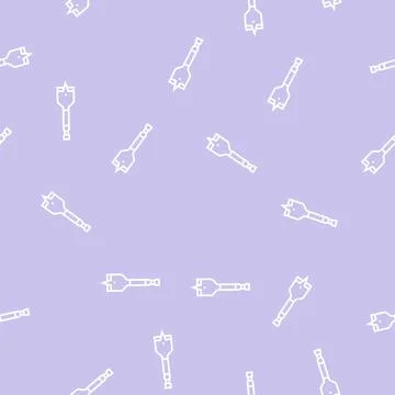 Spade drill bit line seamless pattern Stock Illustration