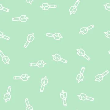 Spade drill bit line vector seamless pattern Stock Illustration