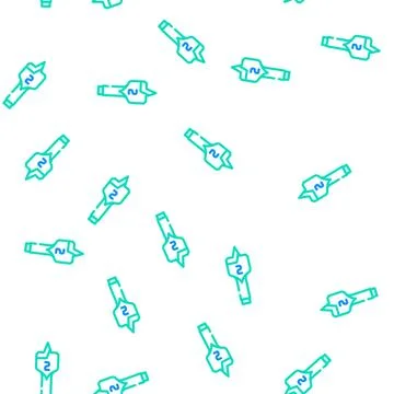Spade drill bit vector seamless pattern Stock Illustration