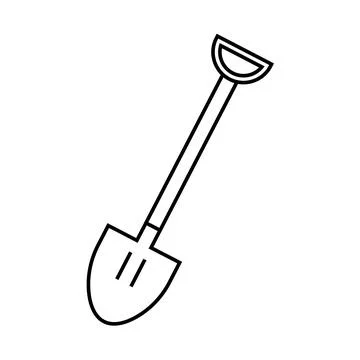 Spade flat icon. 1st May Worker s Day. Stock Illustration