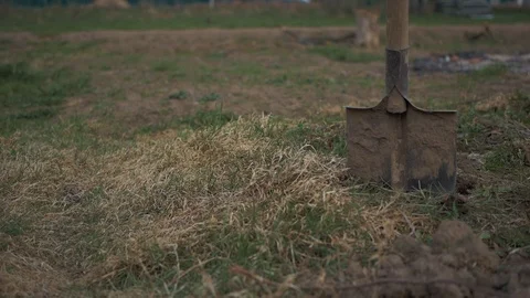 Spade in the ground Stock Footage 89127336