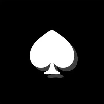 Spade icon flat Stock Illustration