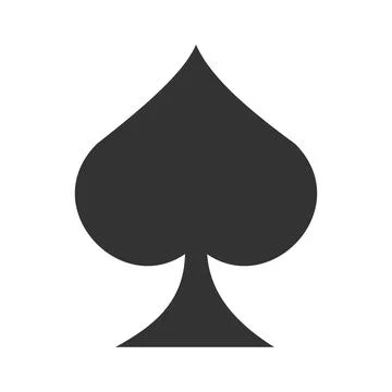Spade icon. playing card linear design element. Vector illustration. Stock Illustration