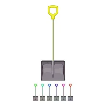 Spade shovel tool cartoon vector graphic Illustration