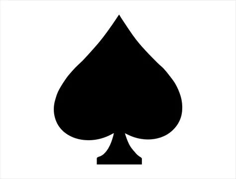 Spade silhouette vector art Stock Illustration