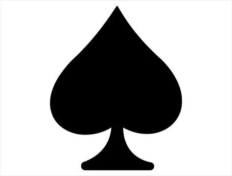 Spade silhouette vector art Stock Illustration