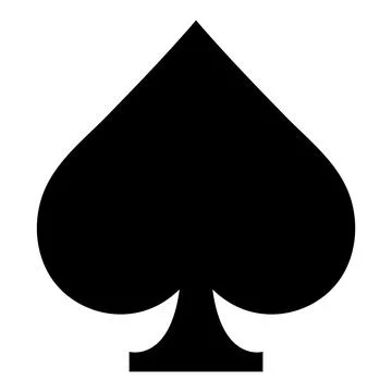 Spade suit icon. Vector illustration Stock Illustration