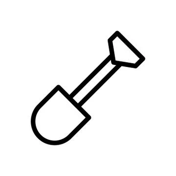 Spade thin line icon Stock Illustration