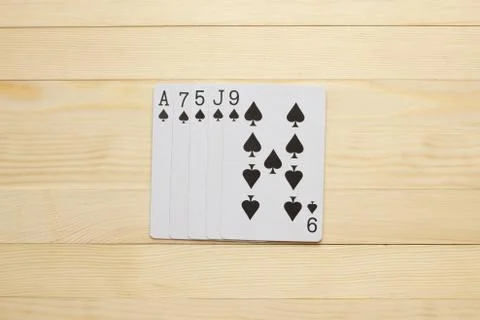 Spades Flush Stock Photos