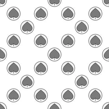 Spades Playing Card Suit vector round colored seamless pattern or background 스톡 일러스트