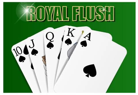 Spades Royal flush Stock Illustration
