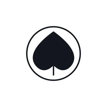 Spades Suit vector concept round solid icon or symbol イラスト素材