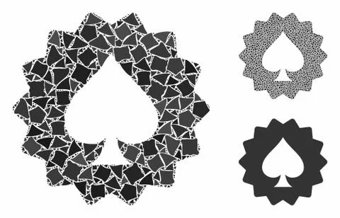 Spades token Composition Icon of Bumpy Elements イラスト素材