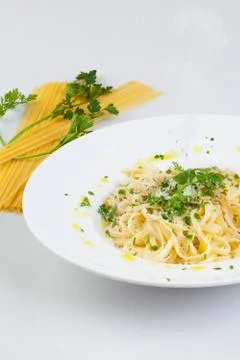 Spaghetti aglio e olio Stock Photos