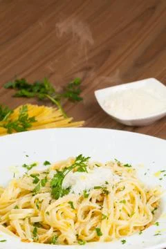 Spaghetti aglio e olio Stock Photos