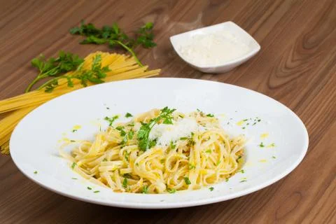 Spaghetti aglio e olio Stock Photos