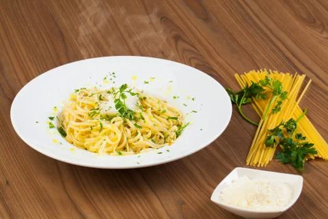 Spaghetti aglio e olio Stock Photos