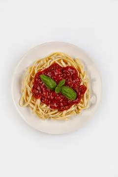 Spaghetti And Sauce Stock Photos