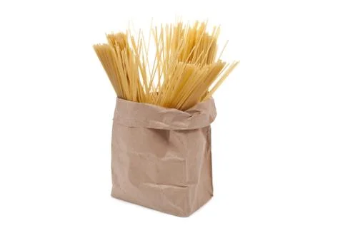 Spaghetti in bag Stock Photos