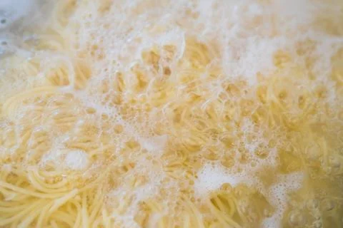 Spaghetti boiling Stock Photos
