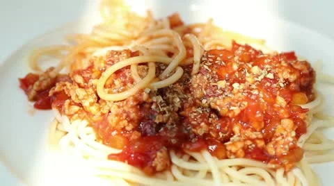 Spaghetti Bolognese Video stock 22010738