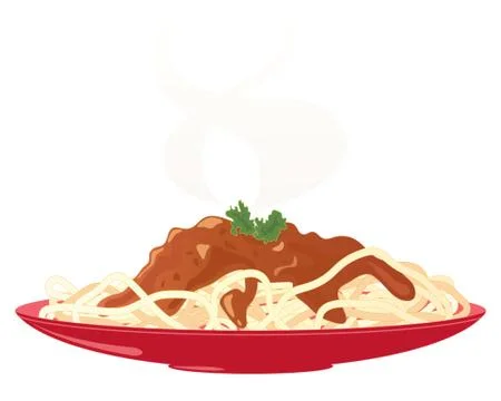 Spaghetti bolognese Stock Illustration