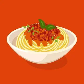 Spaghetti bolognese Stock Illustration