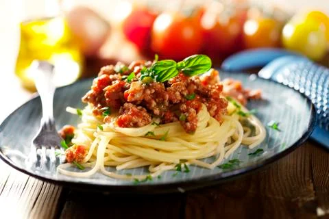Spaghetti bolognese Stock Photos