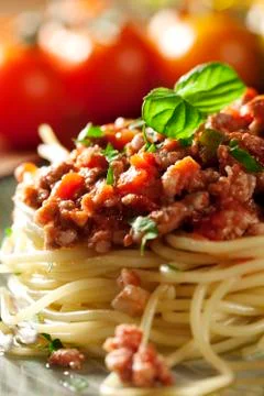 Spaghetti bolognese Stock Photos