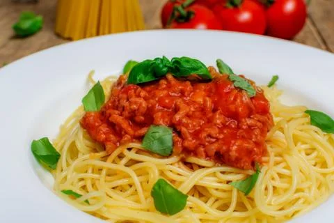Spaghetti bolognese Stock Photos